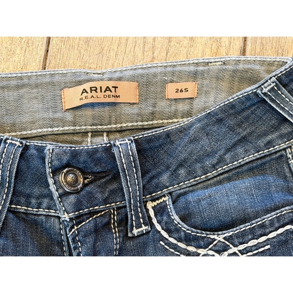 Ariat Denim Bootcut Jeans size 26 Short 26S Womens Boot Western Mid Rise 1963 - Picture 4 of 16